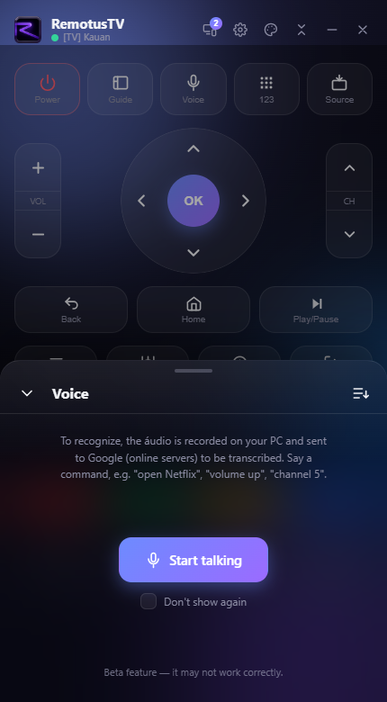 Voice control